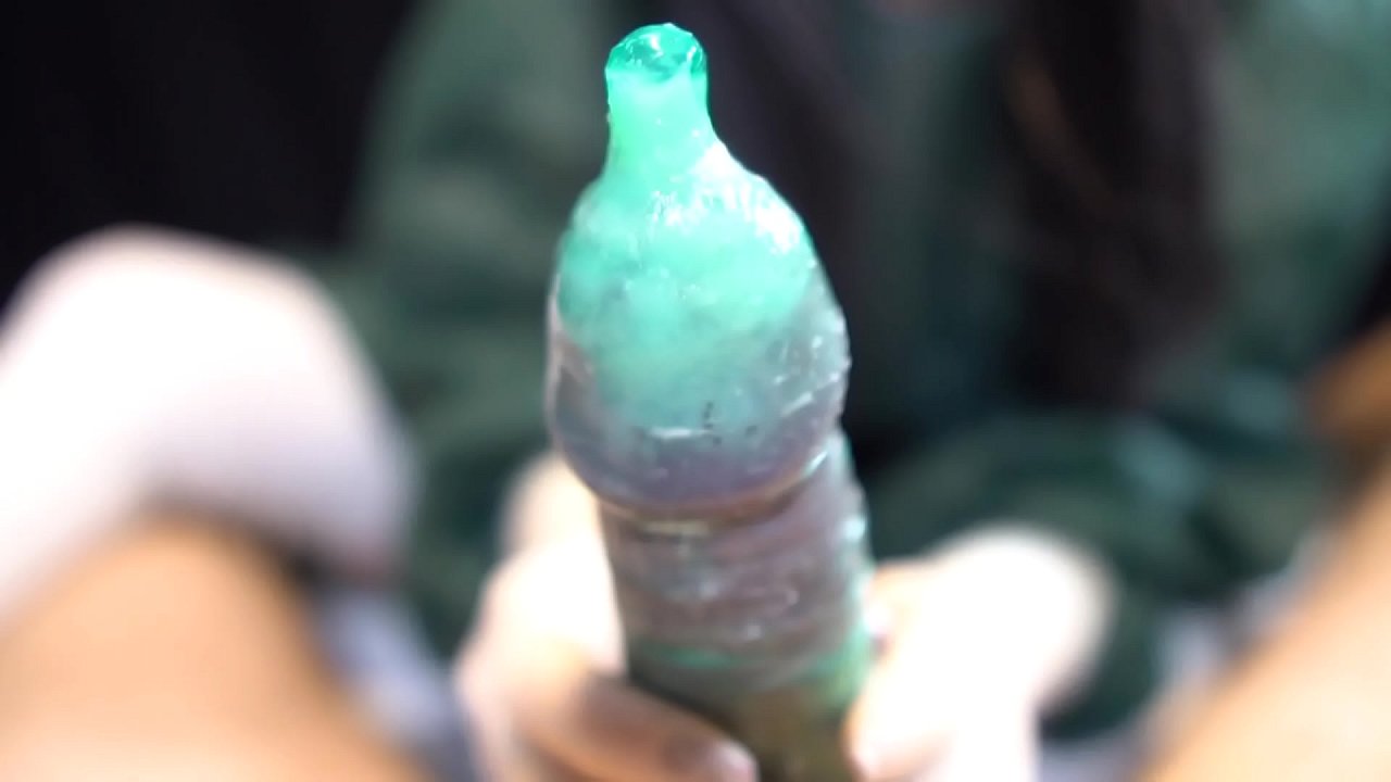 Corona Covid Female Doctor Surgical Outfit and Gloves Condom Handjob and Anal Prostaste Fingering
