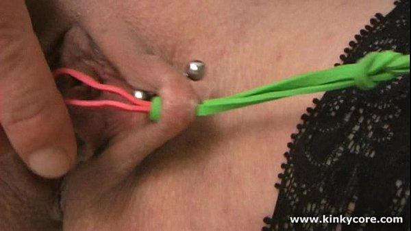 Extreme play with stapler and squirting orgasms