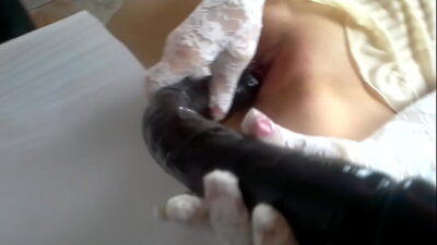 Il mio doppio enorme dildo nero , estremo piacere