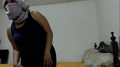 Slutty Arab Hijab BBW Wife Masturbates Creamy Fat Pussy To Extreme Squirting Orgasm On Webcam