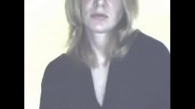 Solo blonde masturbation