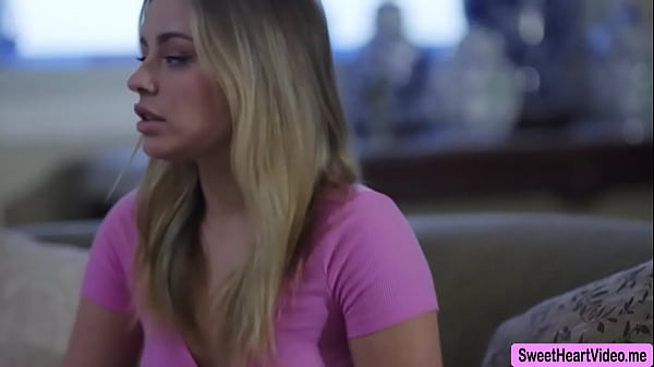 Hot blonde facesitted by her horny stepsister