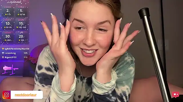nextdoorlauren naked strip webcam for live sex video chat